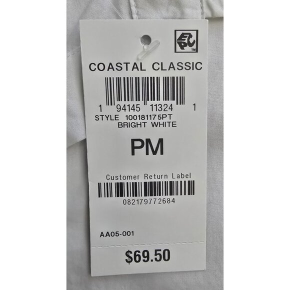 Style & Co. Womens Petite Bright White Button-Down Long-Sleeve Shirt Dress PM Si - Picture 5 of 7